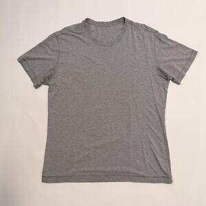 Lululemon Shirt Mens Large Gray Short Sleeve Athletic Training Tee Lightweight